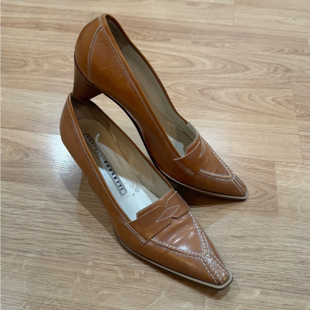 Vintage Fratelli Rossetti Brown Leather Heels – EU 40 / US 9